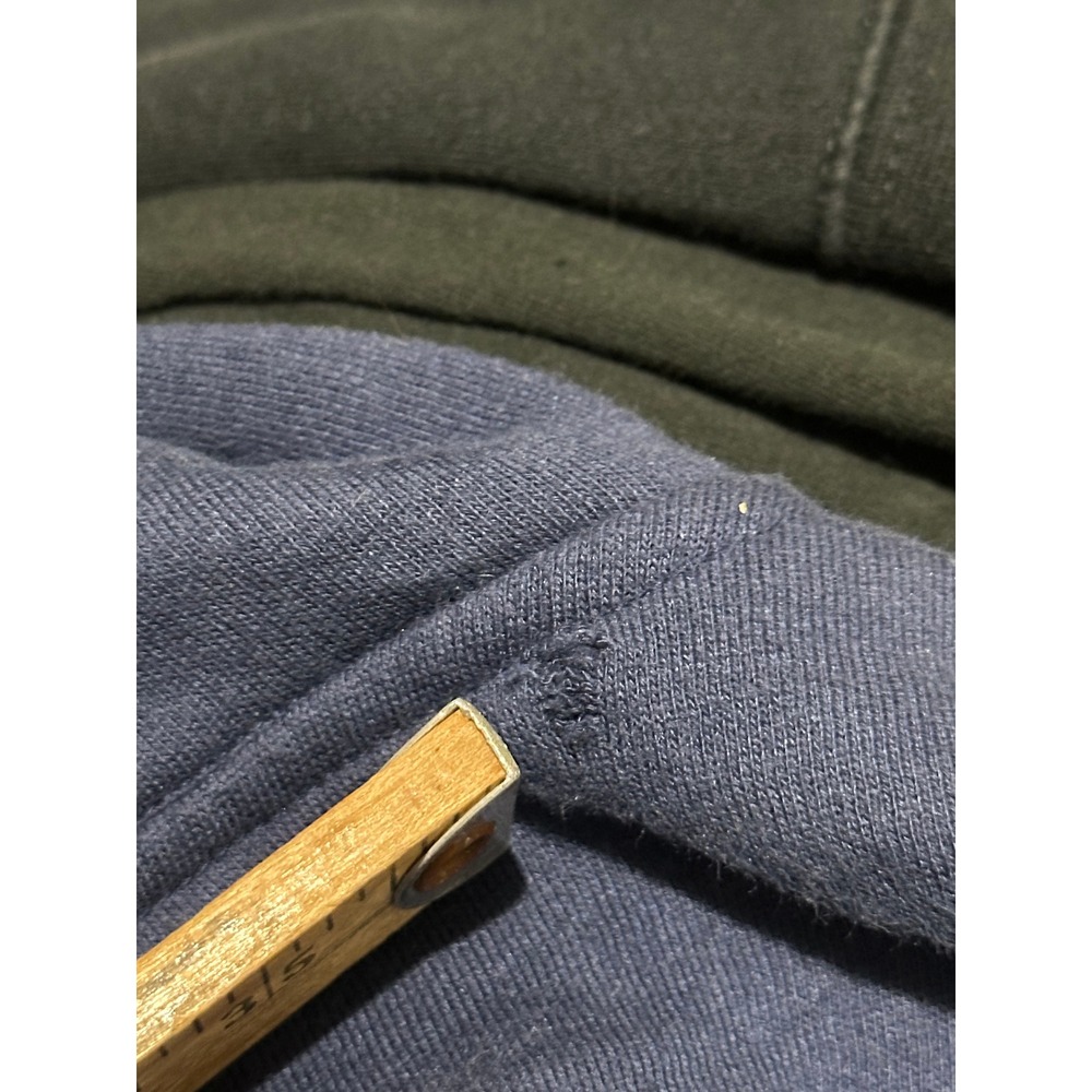 Pink Victoria's Secret Navy Blue Zip Up Hoodie Laurel Wreath Logo XL - Has Flaw - Picture 6 of 7